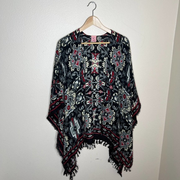 Theodora & Callum Accessories - Theodora and Callum Black Red Wrap OS